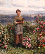 Julia Gathering Roses Daniel Ridgeway Knight